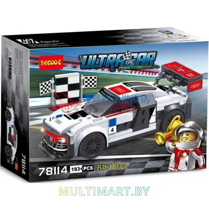 Конструктор Decool 78114 Ultra Car R8 (183 детали)